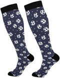 White Baseballs Stitching Compression Sock by Unknown