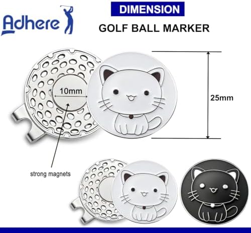Adhere Golf Ball Markers with Strong Magnetic Hat Clip - Image 2