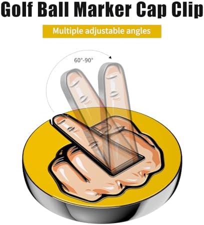 Premium Magnetic Middle Finger Golf Ball Marker Cap Clip Set - Image 2