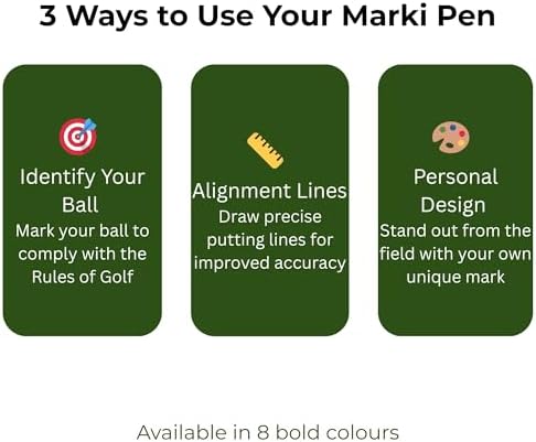 Marki Permanent Golf Ball Marker Pen – Fine Tip, Wear & Water Resistant Ink | - Image 7
