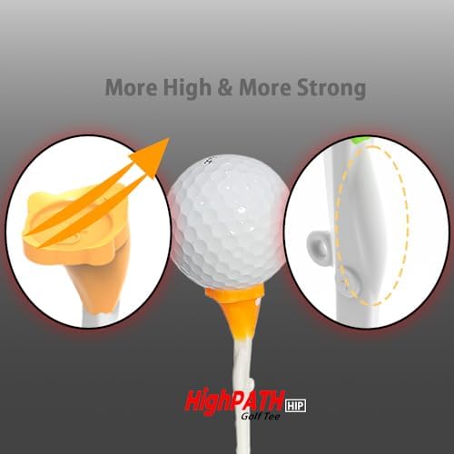 BIRDIE79 High Path Golf Tees, Adjustable Height, 5° Launch, 9 Pack - Image 4