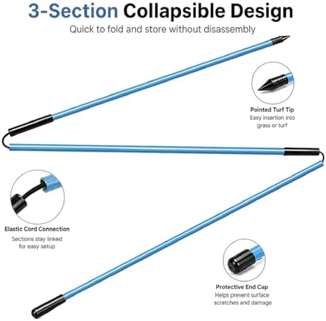 CAITON Golf Alignment Sticks, 48-in Collapsible Rods - Image 2