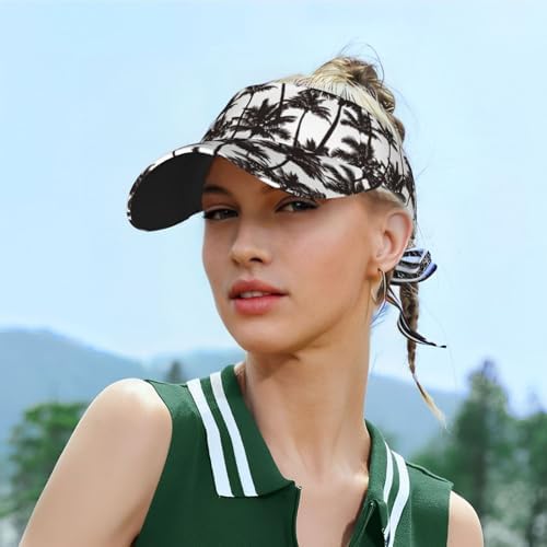 Sports Sun Visor Hats Adjustable Men Women Lightweight Packable Cooling Empty - Image 5