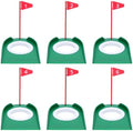 6 Pcs Golf Putting Cup and Flag Plastic Golf Hole Training Aids Training Putters by AojSup