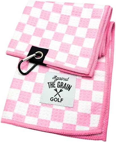 Against The Grain Microfiber Pink Golf Towel by AgainstTheGrain