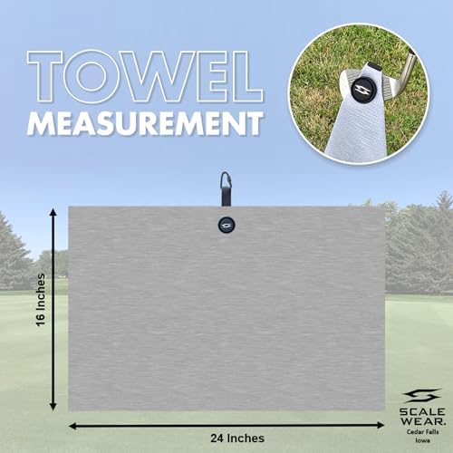 16x24 Magnetic Golf Towel Waffle Weave Ball Marker Included - Image 2