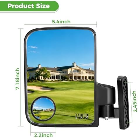 10L0L Golf Cart Mirror, Extra Large Side Rear View Universal - Image 6