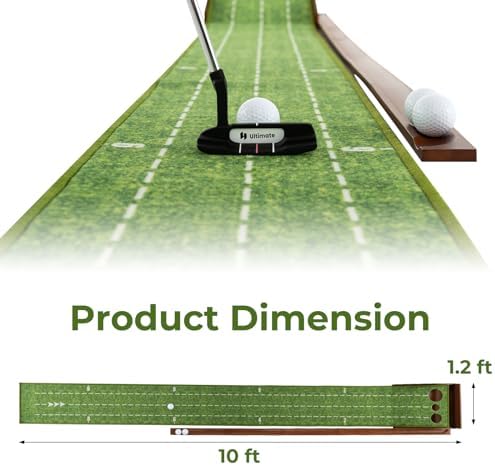 Goplus Golf Putting Mat, 10FT Putting Green Practice Training Aid - Image 7