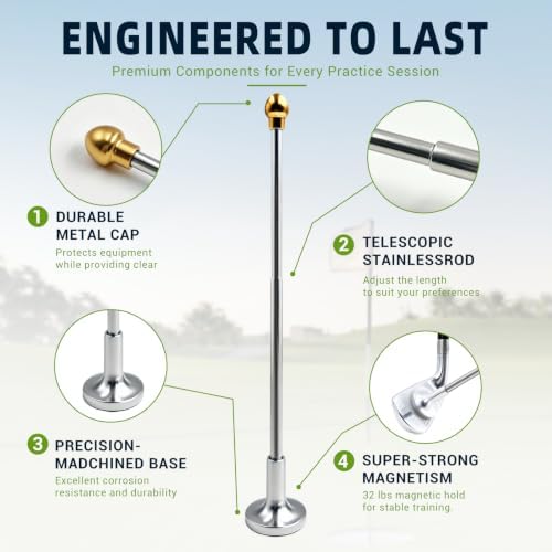 Golf Magnetic Alignment Rods, Golf Alignment Sticks, Golf Training Aid - Image 3