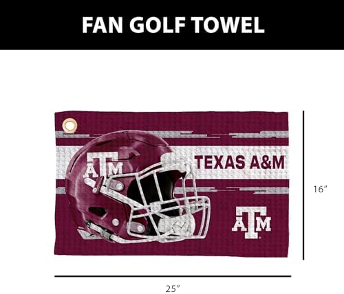 Northwest NCAA Golf Towel, Official Licensed Microfiber Waffle Fabric, - Image 4