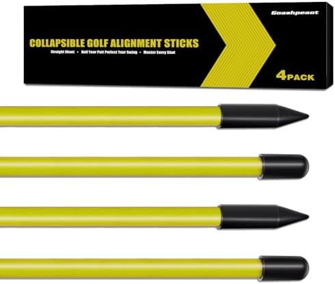 Collapsible Golf Alignment Sticks, 40 Inch Golf Alignment Rods by Unknown