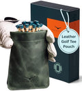 Leather Golf Tee Bag, Valuables Pouch by EAGLEASH