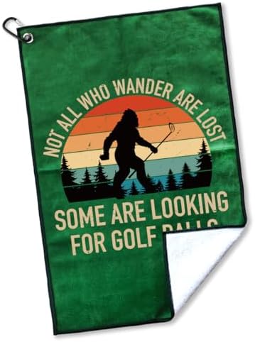 Funny Not All Who Wander are Lost Printed Golf Towel by rofiowa