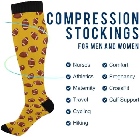 White Baseballs Stitching Compression Sock - Image 5