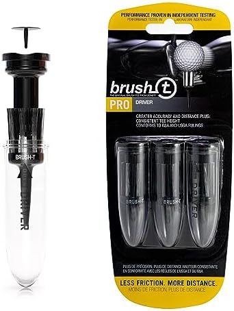 BRUSH-T Premium Plastic Golf Tees, Unbreakable Innovative Design, Consistent by Brush-T