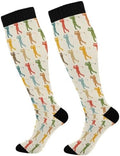 White Baseballs Stitching Compression Sock by Unknown
