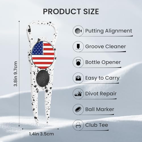 FINGER TEN 7-in-1 Golf Divot Repair Tool - Image 2
