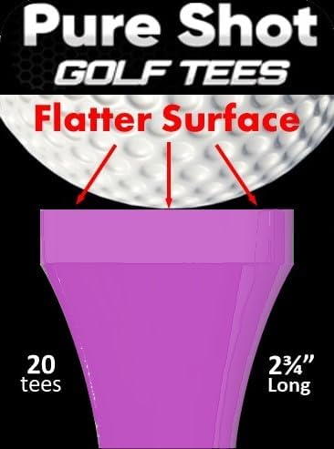 7 More Yards! Pure Shot Golf Tees 2-3/4" Long by Unknown