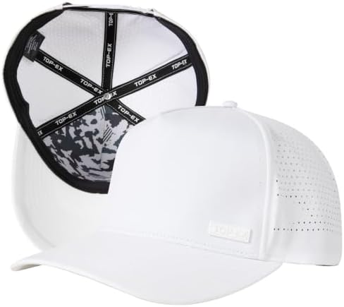 TOP-EX Men's Performance Snapback Hat, Water-Resistant, Breathable Golf Cap by TOP-EXBetterFitBetterPerformance