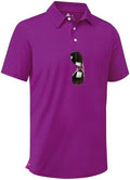 ZITY Men's Golf Shirts Short Sleeve Print Patterns Casual Collared Polo by ZITY