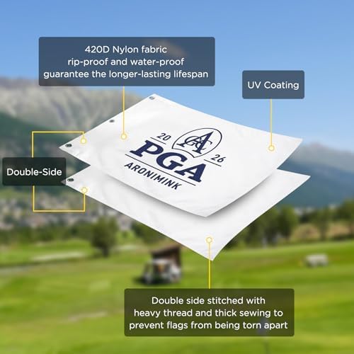2026 PGA Embroidered Golf Flag, 14 x 20 in - Image 3