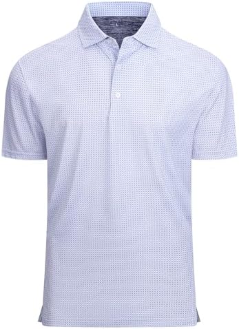 Alex Vando Mens Golf Shirt Moisture Wicking Classic Print Golf Shirts by AlexVando