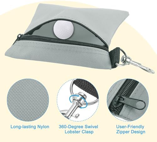 PATIKIL Golf Tee Pouch, Zipper Golf Ball Bag - Image 3