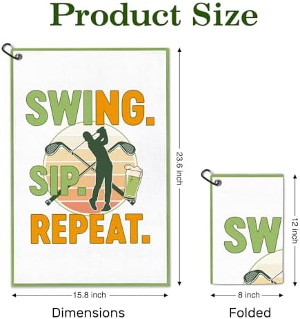 Swing Sip Repeat Golf Towel - Image 2
