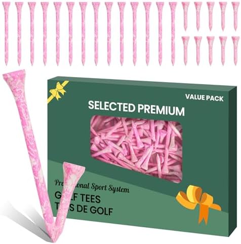 Amy Sport Golf Tees Wooden Stylish Painted 50 Pack by AmySport
