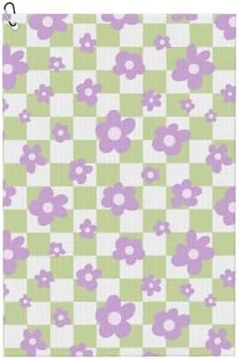 Hippie Floral Golf Towel Microfiber by Unknown