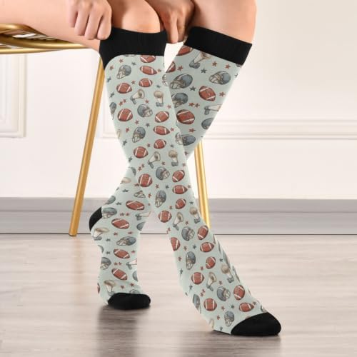 White Baseballs Stitching Compression Sock - Image 3