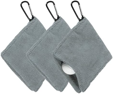 3Pcs Golf Ball Towel 5.5"x5.5" by YELARXI