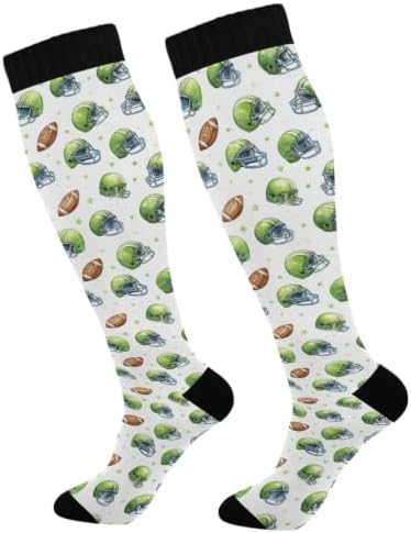 White Baseballs Stitching Compression Sock by Unknown