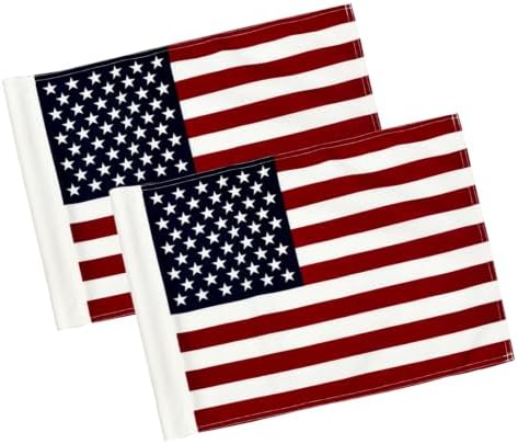 AZCOVER 2 Pack USA Golf Flag 14X20 Inch by AZCOVERFLAGS