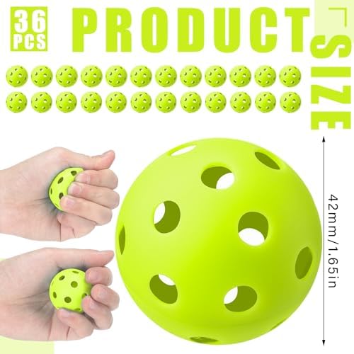 Lunmon 36 Pcs Practice Golf Balls Baseball 42mm Small - Image 2