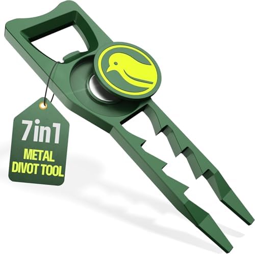 7-in-1 Metal Golf Divot Tool by BirdieWorks