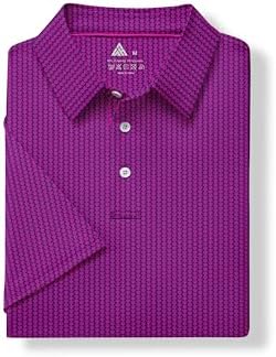 ZITY Men's Golf Shirts Short Sleeve Print Patterns Casual Collared Polo - Image 7