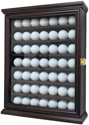 49 Golf Ball Display Case Cabinet Solid Wood Golf Ball Holder Wall Mounted 7 by ARRAWIS