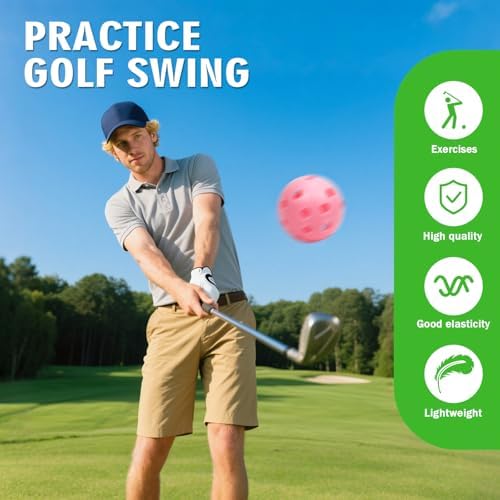 Plastic Golf Balls Practice Limited Flight Golf Training Ball Hollow Swing - Image 4