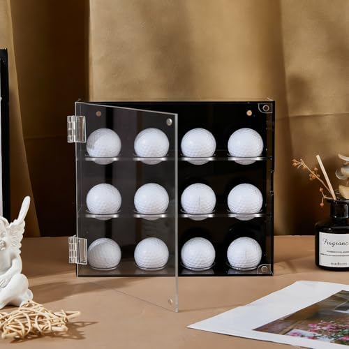 SUPERFINDINGS 3-Tier Acrylic Golf Ball Display Case Mountable Golf Ball Holder - Image 4