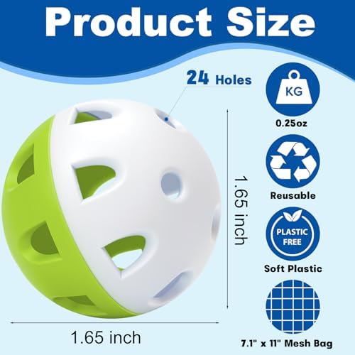 Coopay 24/50/100 Pack Practice Baseball 42mm Mini Plastic Hollow Softballs - Image 2