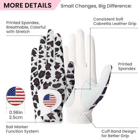 Amy Sport Stylish Pattern Womens Golf Glove - Image 2