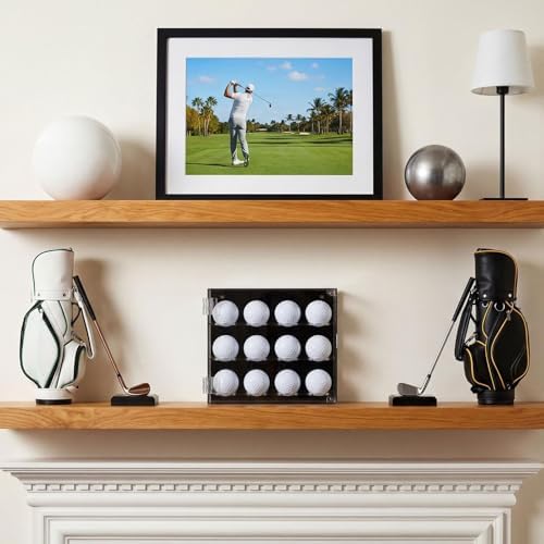 SiliFine Acrylic Golf Ball Display Case Wall Mounted Golfball Holder 3 Layer - Image 3