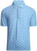 Alex Vando Mens Golf Shirt Moisture Wicking Print Performance Polo Shirt by AlexVando