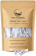 Premium Bamboo Golf Tees – 3 1/4 Inch Durable Performance Tees – 100 Count by Unknown