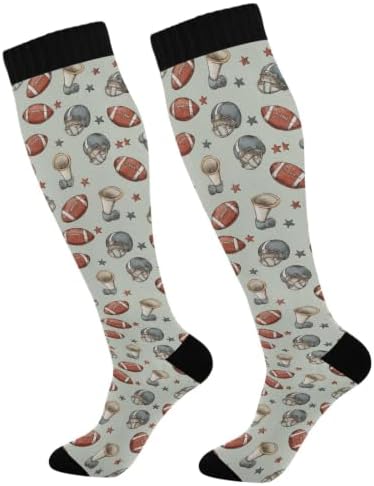 White Baseballs Stitching Compression Sock by Unknown