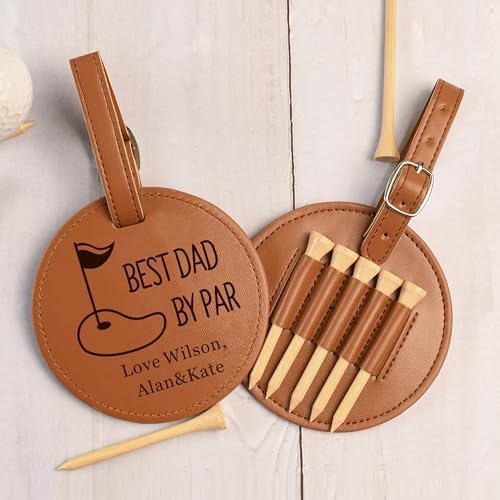 EDSG Personalized Leather Golf Tee Holder Bag Tag - Image 4