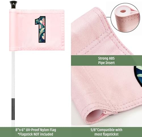 Golf Flag 8x6 Inch – 420D Nylon Double-Sided Mini Pin Flag - Image 7