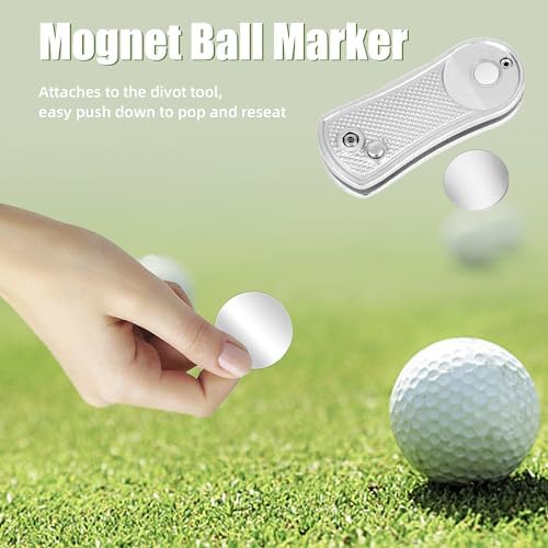 Mile High Life Golf Divot Repair Tool Metal/Foldable w Magnetic Ball Marker - Image 3