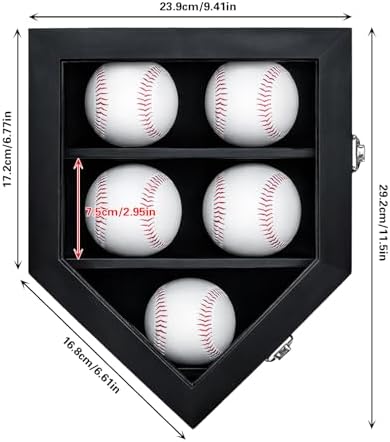Baseball Display Case with 5 Stands Baseball Holder Display Shelf - Image 5